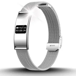 Smartwatch Smartband Damski Angelo B8 srebrny Inteligentna Bransoleta EKG Puls Sport Menu PL